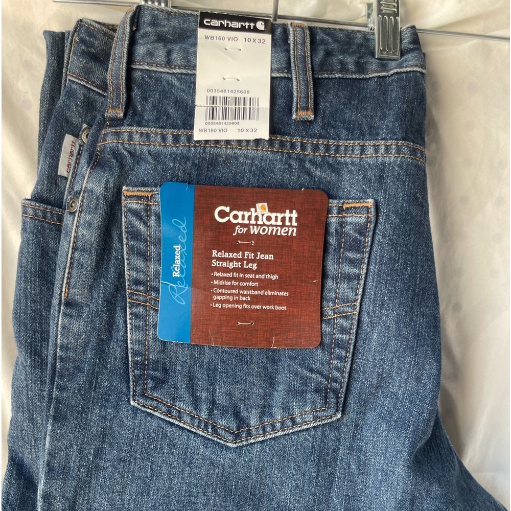 Carhartt Women Relaxed Fit Jean Straight Leg  Size 10